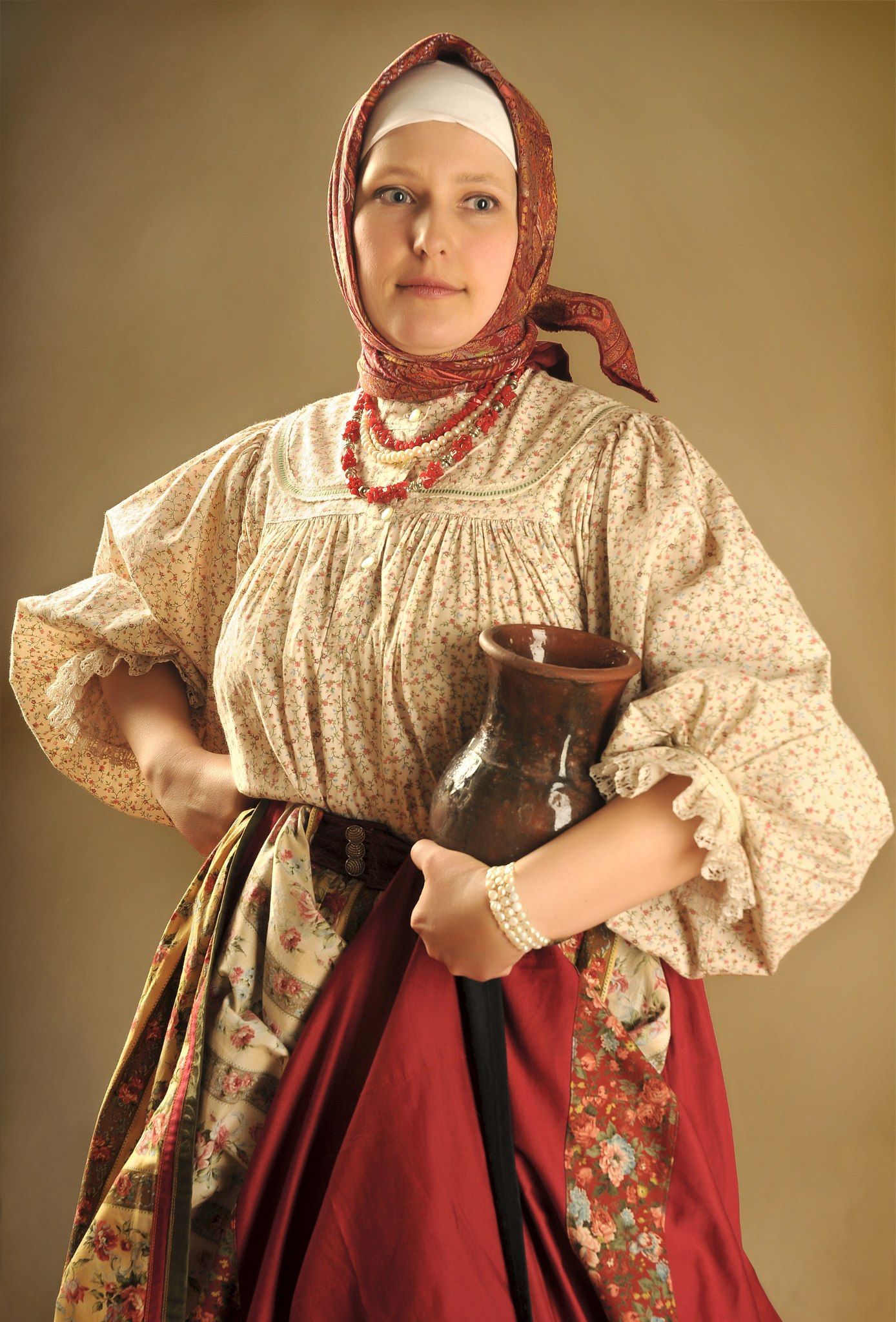 Girls in Slavic costumes in Daejeon